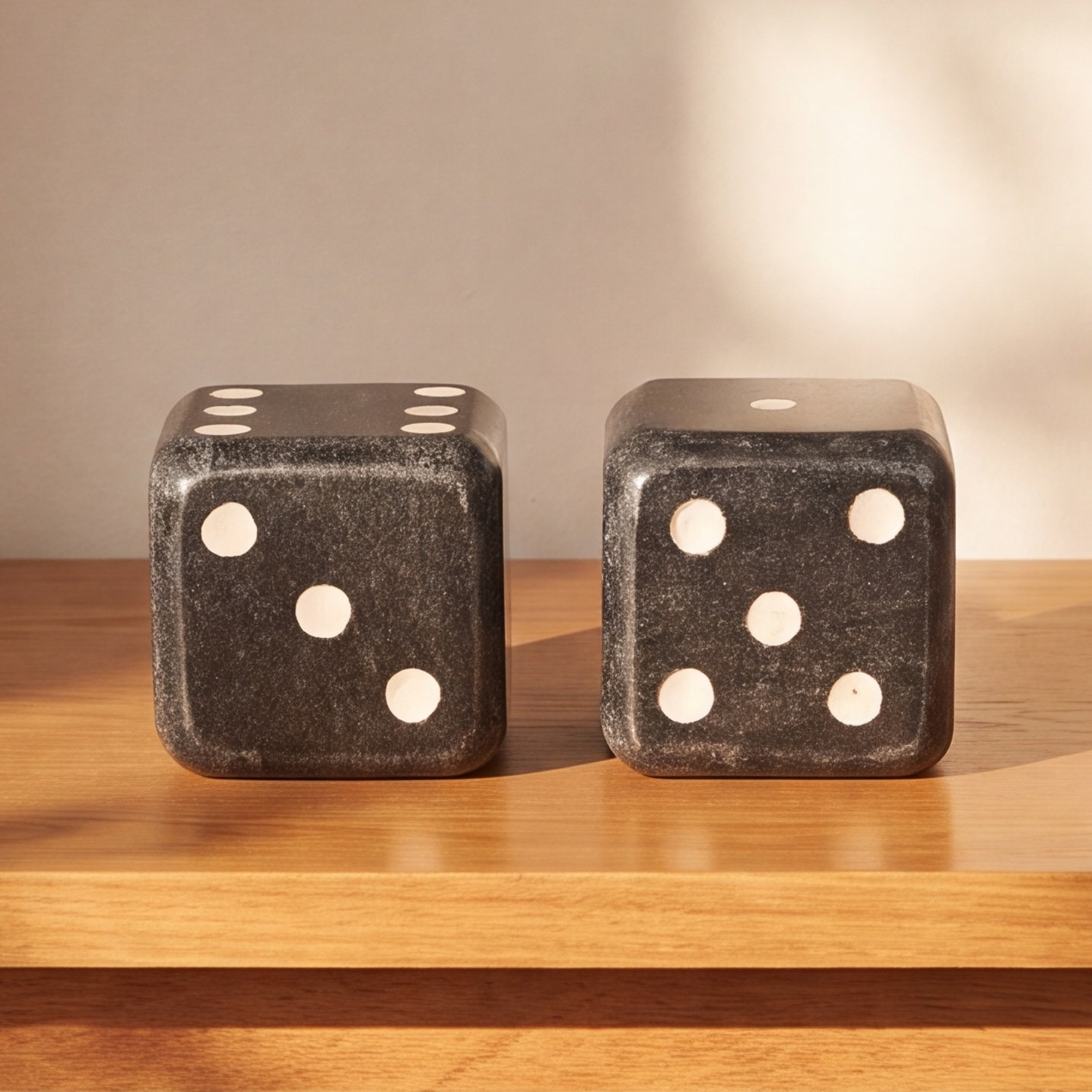 Olena Dice Bookends, Black/White