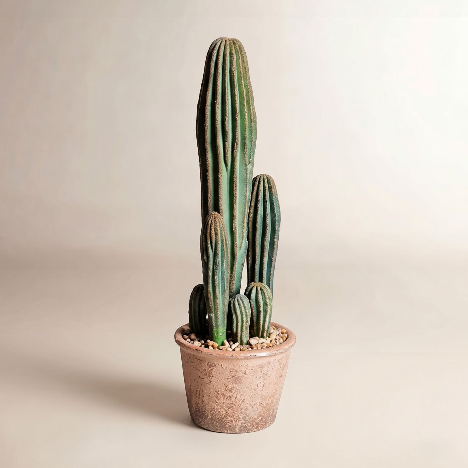 Faux Cactus Succulent in Terracotta Pot, 15.9" H x 5.5" W x 3.9" D