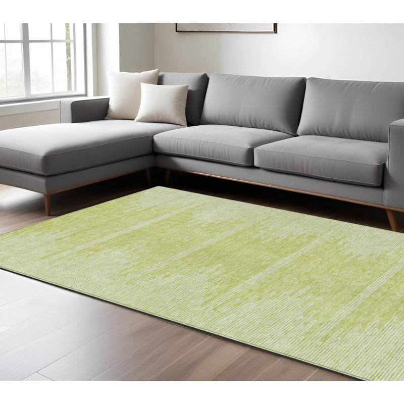 Tapis intérieur lavable abstrait ivoire 9 pi x 12 pi