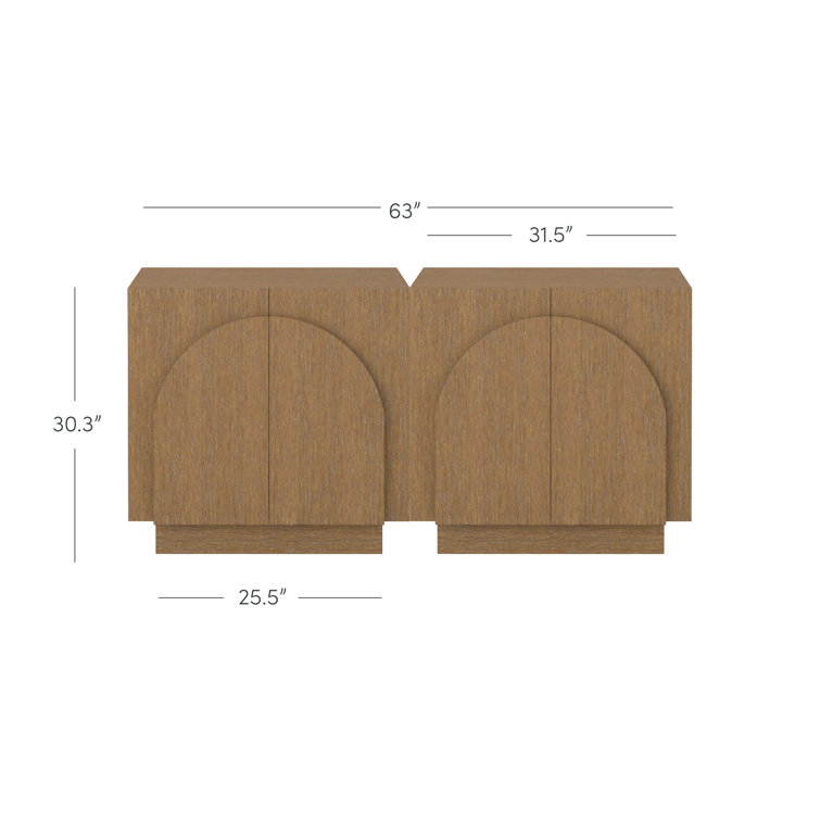 Iris Solid Wood 2 - Door Accent Cabinet (2-Piece Set)