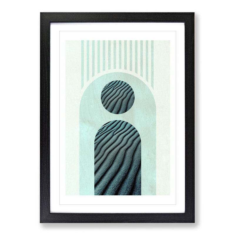 The Shape of Sand - Picture Frame Graphic Art, 36cm H x 27cm W x 2cm D, Black Framed