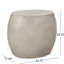 Table d'appoint Azaleh pour l'extérieur en béton léger - Design convexe minimaliste pour la cour arrière, gris, l 24,23 po x P 17,75 po H 20,74 po, sans assemblage de cour et de patio ovales modernes, requis