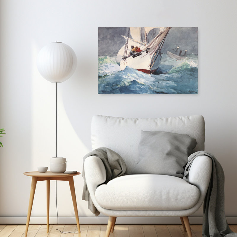 «Diamond Shoal», reproduction d'art classique côtière abstraite de 1905, 24" H x 36" W