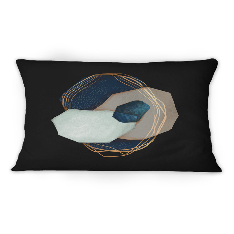 Coussin décoratif géométrique à motif géométrique Galactic Stones II