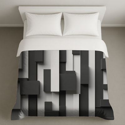 Housses de couette rectangulaires noires et blanches
