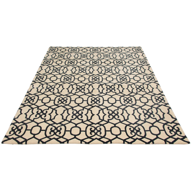 Tapis de la zone en laine 8 pi x 10 pi "one-of-kind" à la main noué la 2010 Brienne