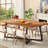70.8-Inch Conference Table / Dining Room Table, Large Walnut Top For 6-8 People, “Z” Legs For Conference Rooms, Offices, Dining Rooms