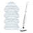 OVENTE Steam Mop Replacement Pads for ST405 Series, Reusable and Washable Microfiber Cleaning Pads, White ACPST4054