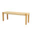 Banc d'extérieur en bois avec faux siège brun, H 15,86 po x l 43,18 po x P 16,21 po