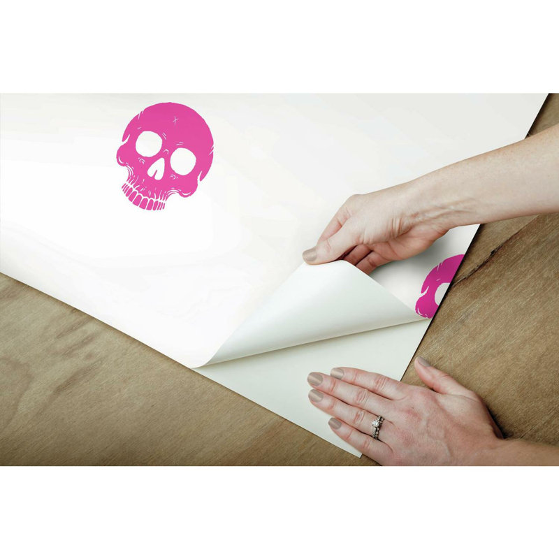 Rouleau de papier peint autocollant Cruella Glamour Disney L 18,86 pi x l 18 po Disney, Rose / blanc
