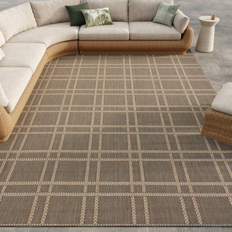 Manderella Modern Rug, Charcoal, Rectangle 8' x 10'