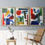 «Colorful Shapes I», toile encadrée de qualité supérieure - prête à être accrochée-69982581-69982582