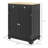 Distressed Black Sideboard With Solid Wood Countertop-1724924846