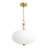 Lunarelle 1-Light Dimmable Milk Glass Globe Pendant Light