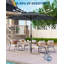 Parasol de patio en polyester 9 pi (2,7 m) à DEL avec réglage de l'inclinaison gris-123386511