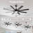 52" Large Ceiling Fan With Dimmable Led Light 8 Abs Blades Remote Control Reversible Dc Motor For Living Room