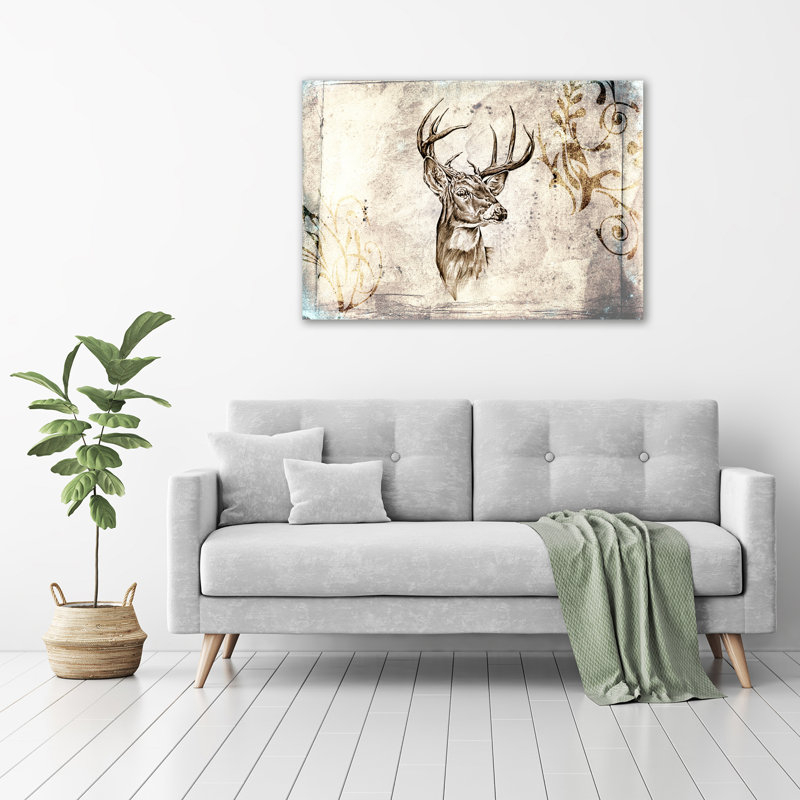 Deer - No Frame Print on Glass