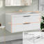 Base de meuble-lavabo mural moderne 36 po seulement sans comptoir, tiroirs à fermeture en douceur, peinture à la main écologique-99358129