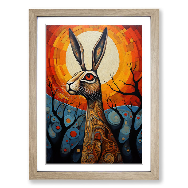 Hare Hard Edge Painting No.2 - Framed Print