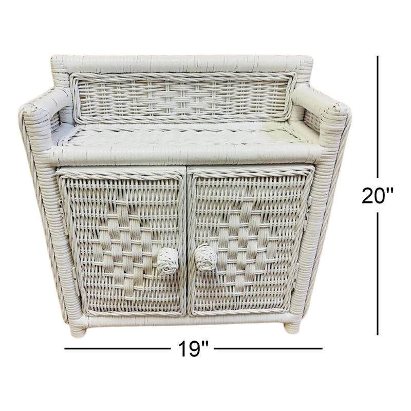 Armoire murale blanche en osier
