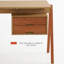 Burlywood Rectangular Solid + Manufactured Wood With 2 Drawers Desk