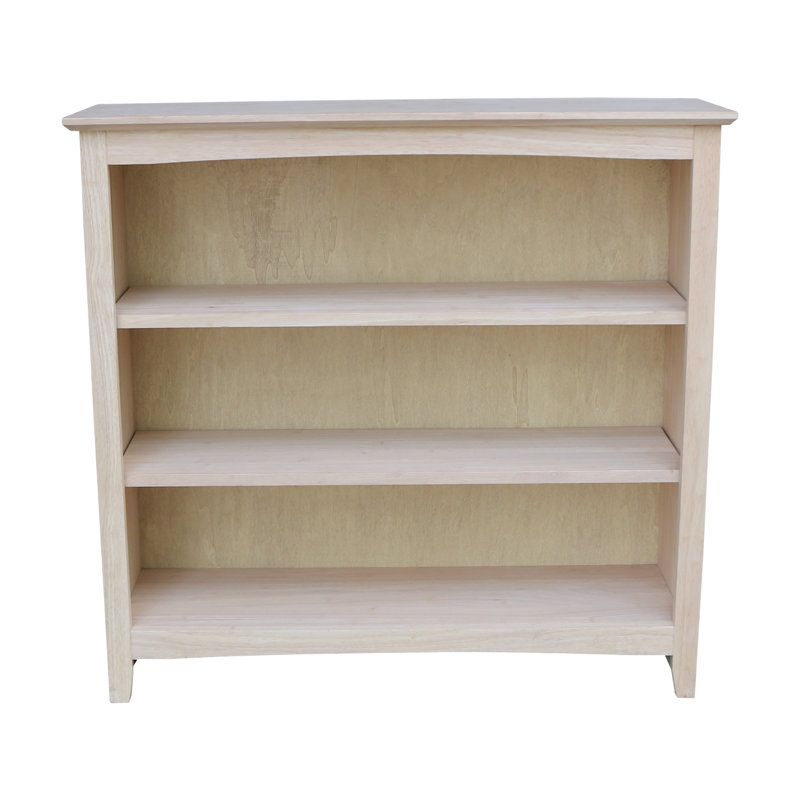Bibliothèque standard en bois massif Derren, (3 tablettes) H 36 po x l 38 po x P 12,3 po