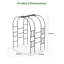 Treillis arche de jardin en métal antirouille, pergola dôme avec assemblage sans outil, revêtement non toxique pour les plantes, mariages