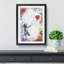 The Girl With A Red Balloon In Abstract by Banksy Framed Print-55737267-55737268
