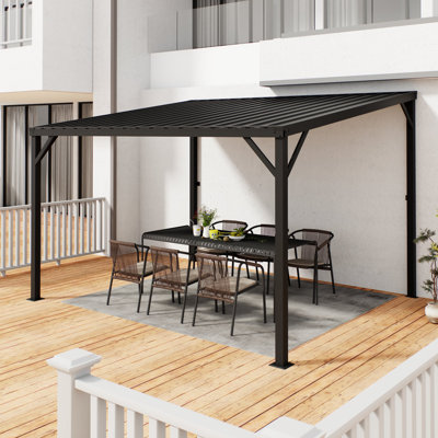 Pergola en métal 10 pi x 12 pi avec auvent