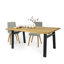 Roro Oak Solid Wood Top Metal Base Dining Table-95733275-95733253