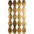 Mahnaz Metal Gold Wall Mirror with Diamond and Hexagon Shaped Mirrors
