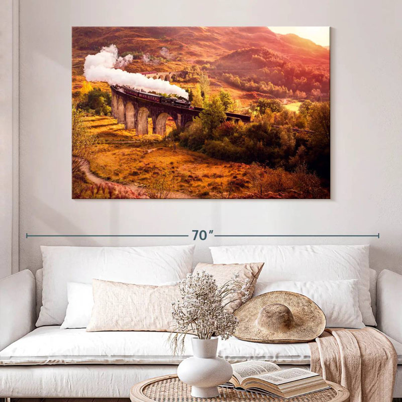 Mehar Jacobite On Glenfinnan Viaduct, 34" H x 51" W