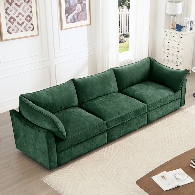 3 - Siège en chenille, tiroirs coulissants sous les sièges, toucher doux, convient aux grands salons en chenille avec des détails exquis, un rangement caché dans le repose-pieds, différentes configurations de maison