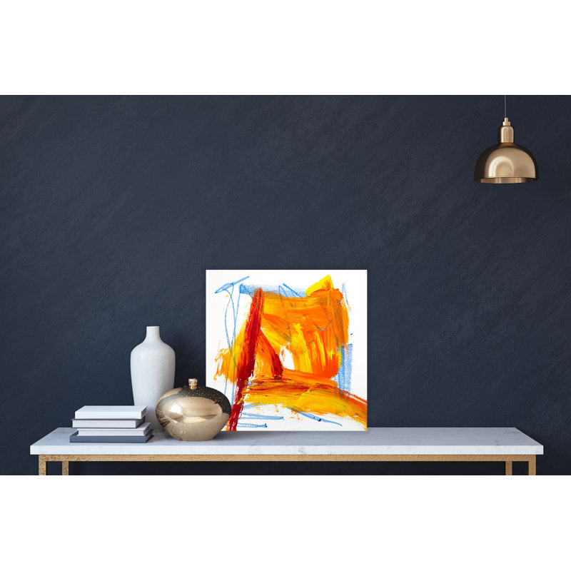 Amber Print, 12" H x 12" W x 1.5" D, Black Framed Canvas