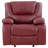 Red Upholstered Glider Recliner Chair