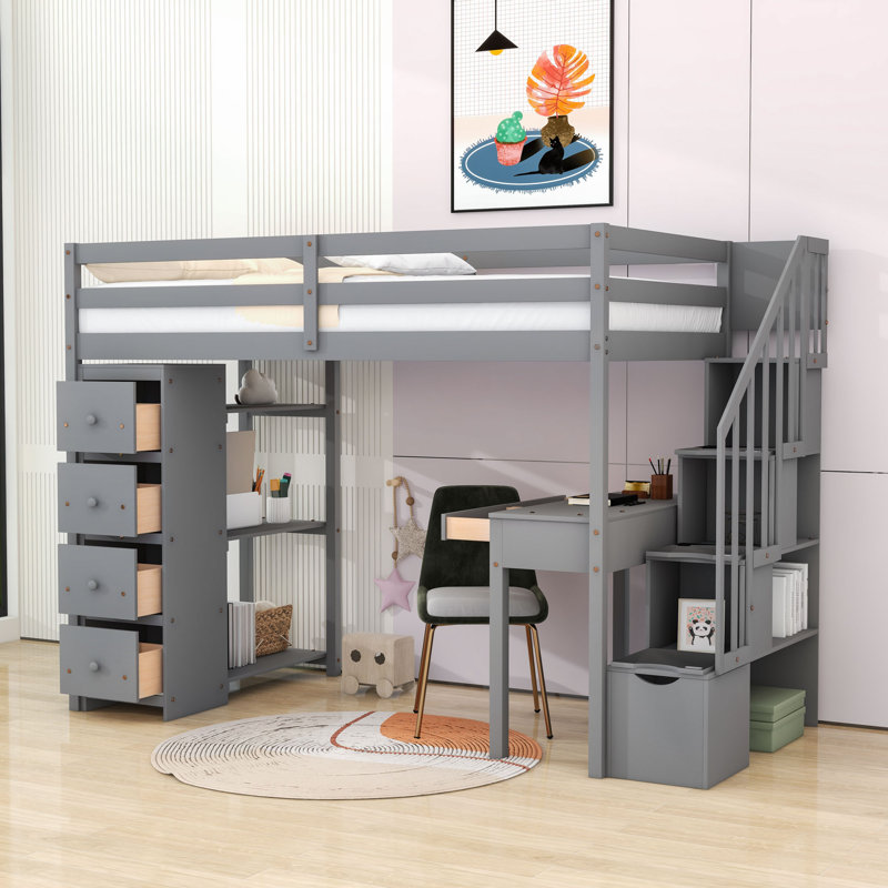 Lit mezzanine Heuss par Harriet Bee, gris