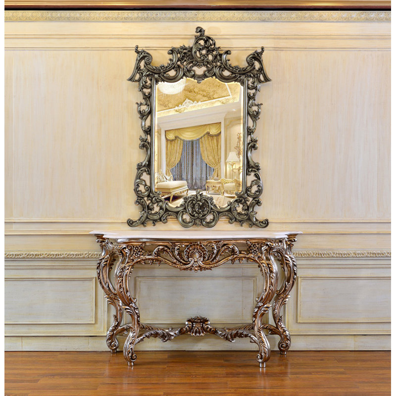 Rosia Solid And Engineered Wood Flat Mirror, Silver