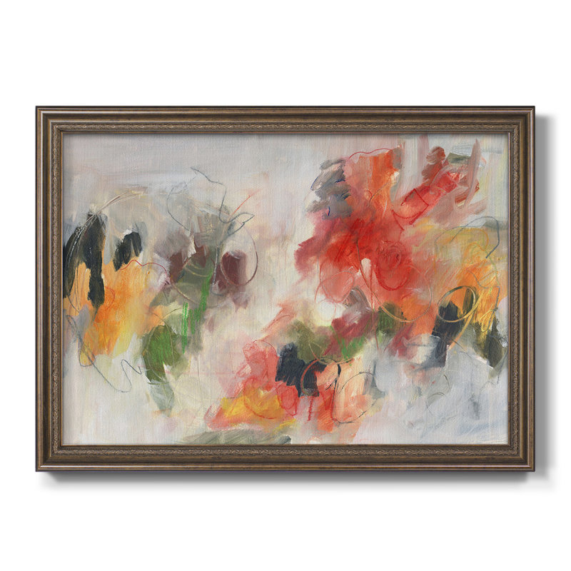 «Abstract Floral Delight II», peinture sur toile encadrée, H 24 po x l 36 po