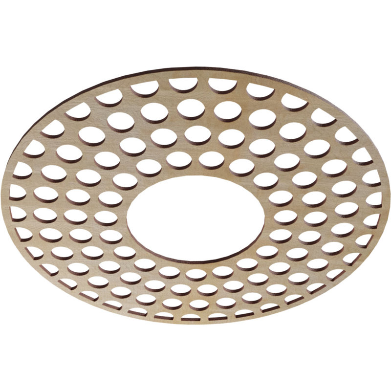 Médaillon de plafond 20 po x 7 1/4 po x P 8 po, Bouleau, H 22 po x l 22 po x P 0,25 po