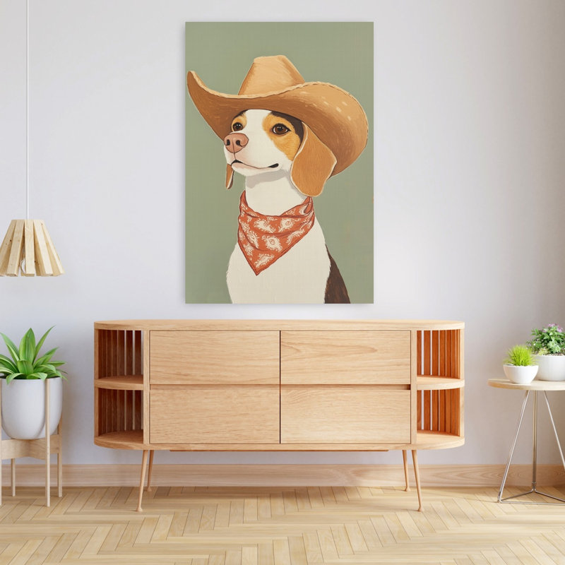 Art contemporain chien contemporain, H 48 po x l 32 po