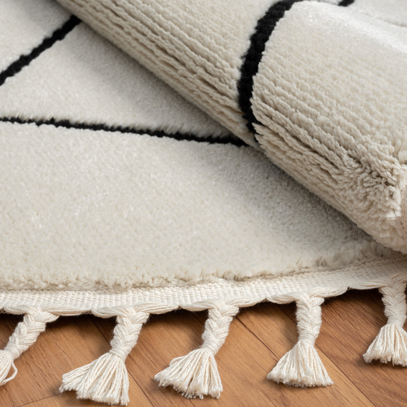 Oasis Tapis white Rug, Round 140cm