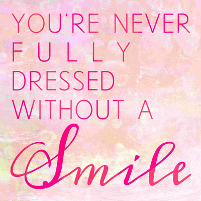 «Dressed Smile», art textuel sur toile tendue