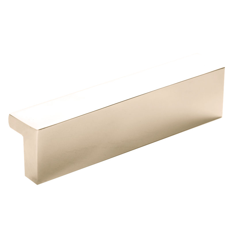 Cabinet Finger Edge Pull, Polished Stainless Steel, 1.97"