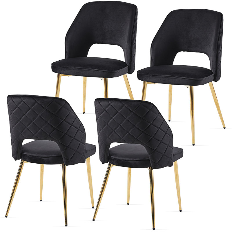 18.5'' H Upholstered Side Chair, Black
