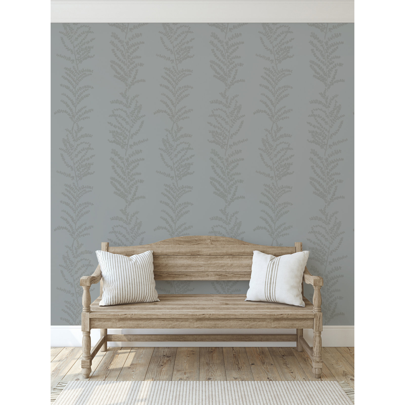 Yuki Osada Modern Floral Wallpaper, Fog