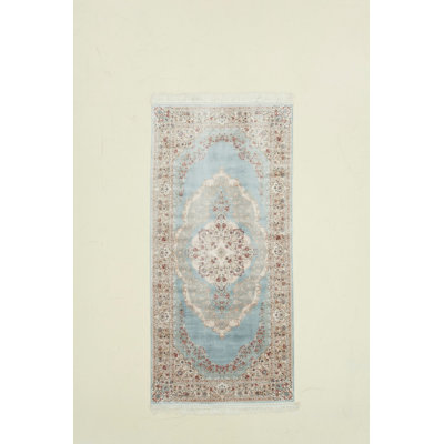 Tapis traditionnel touffeté à la main 3 pi 3 po x 6 pi 6 po Antep