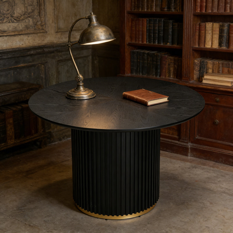 Table de salle à manger 47,25 po, Noir