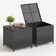 Alexandia Outdoor Wicker Side Table Patio Coffee Table With Storage