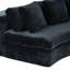 Canapé modulaire de style contemporain en mousse pure de 115,7 po, ensemble 2 pièces avec 5 coussins-47528200