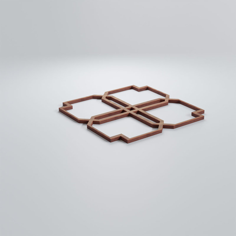 Panneaux muraux décoratifs Englewood, Noyer, H 15 3/8 po x l 15 3/8 po x P 3/8 po